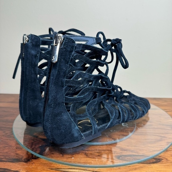 Sam Edelman Lara Lace Up Caged Gladiator Sandals - Picture 9 of 15